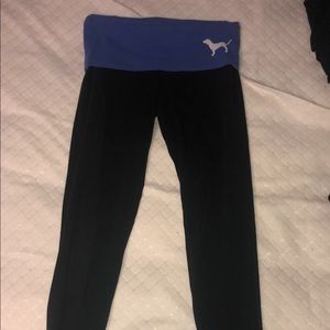 Black pink leggings